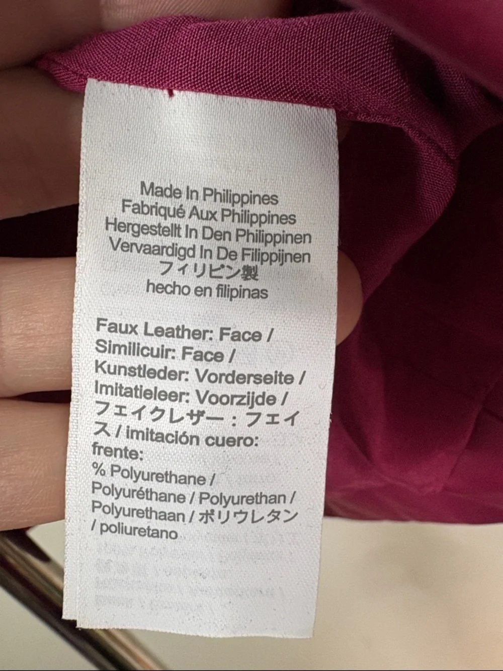 J. Crew Magenta Vegan Leather Shift Dress | S